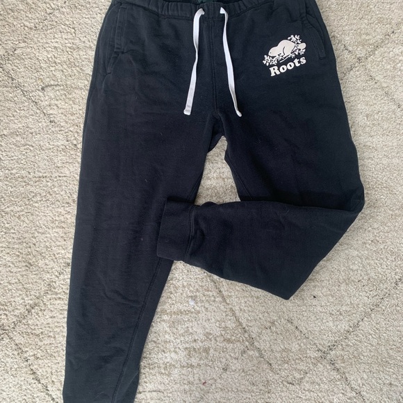 Roots Black Jogger Pants - Picture 1 of 2